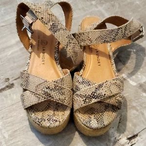 Chinese Laundry Skin Snake Sandals size 6